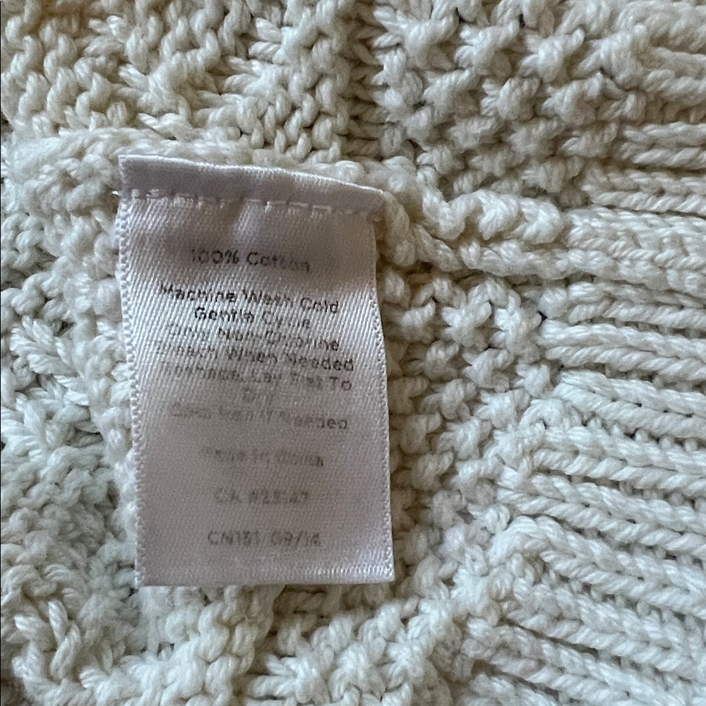 Talbots Cream Crew Neck - Picture 7 of 8